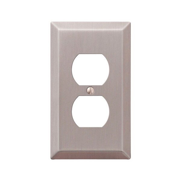 Amerelle Wall Plate, Number of Gangs: 1 Steel, Steel, Brushed Nickel Finish, Gray 163DBN - main